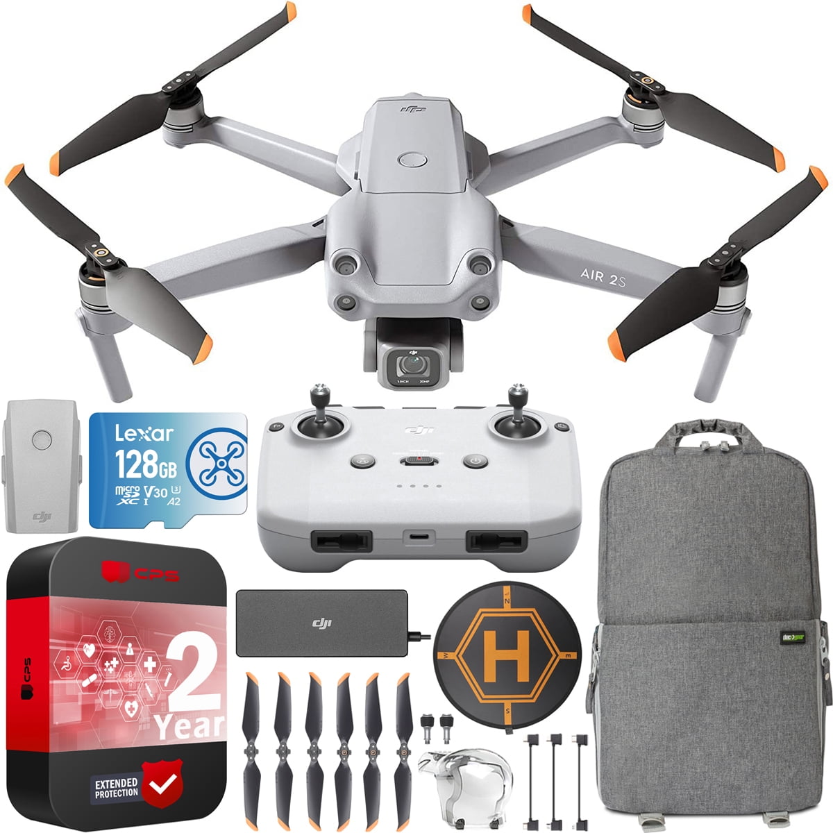 DJI Air 2S Drone Quadcopter with 3-Axis Gimbal Camera, 5.4K Video, 1-Inch  CMOS Sensor, Obstacle Sensing, 31 Mins Flight Time Bundle with Extended  Warranty & Deco Gear Accessories Kit 