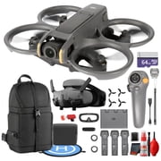DJI Avata 2 Drone with Goggles 3 and 3-Battery Fly More Combo, Portable FPV Drone for Adventure, Travel, and Content Creation CP.FP.00000151.02 + 64GB Card + Sling Backpack + More 22pc Bundle