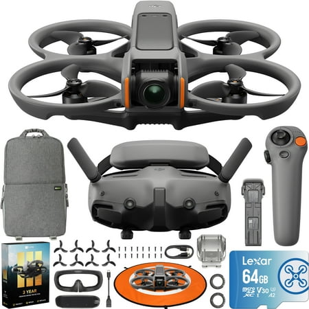 DJI Avata 2 FPV 4K Video Resolution Aerial Drone with Accessories Included