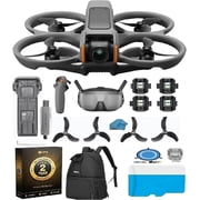 DJI Avata 2 Fly Smart Combo | 1-Battery FPV Drone Bundle | Goggles N3 & RC Motion 3, 128GB MicroSD, Travel Backpack, Landing Pad & Strobe Lights