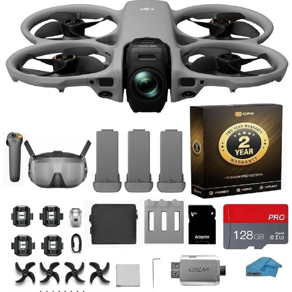 DJI Avata 360 Motion Fly More Combo FPV Drone with Camera, 3 Battery Bundle Includes Goggles N3 and RC Motion 3 for Intuitive Motion Control and Easy ACRO 360 Immersive Flight Drone Kit