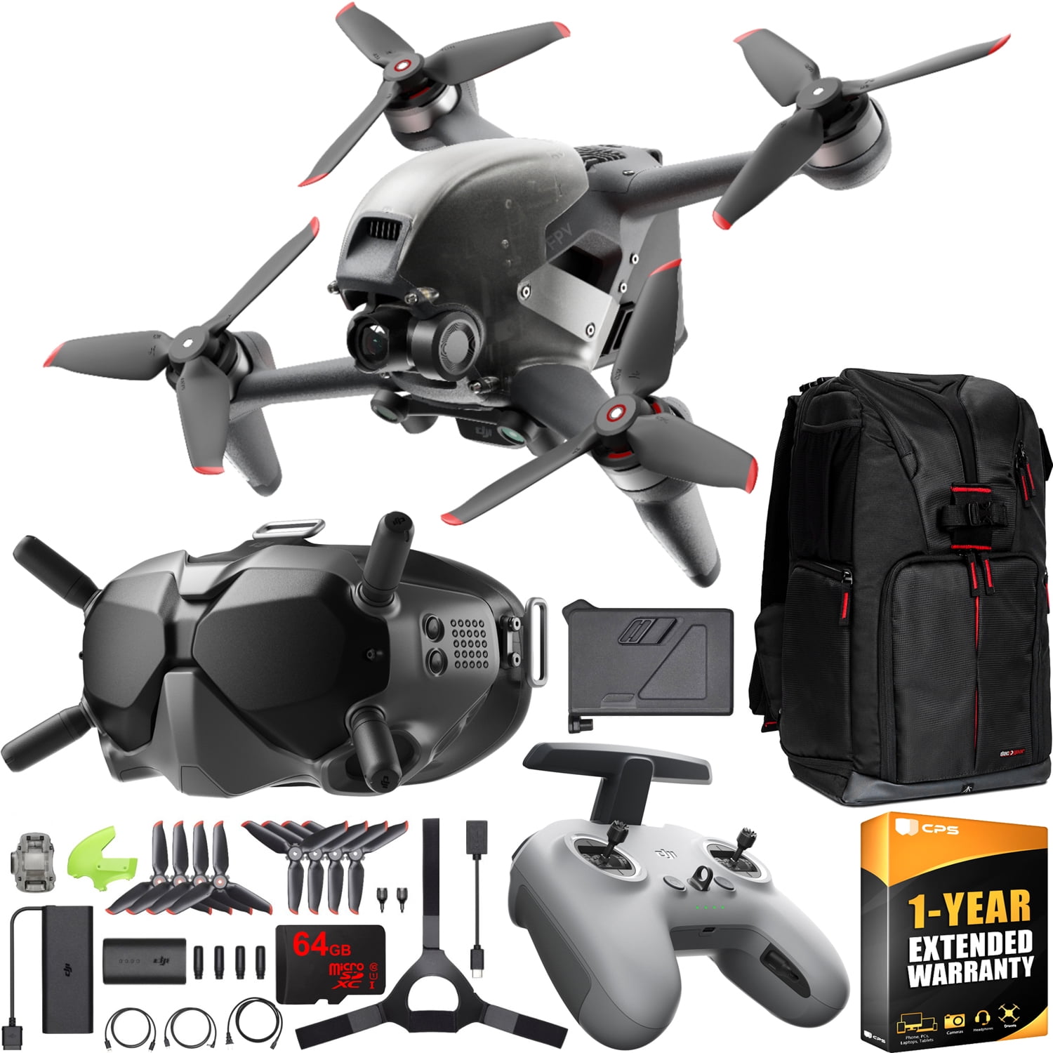 DJI FPV Combo - Bundle With FPV Fly More Kit, and FPV Motion
