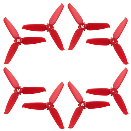DJI FPV Propellers 5328 3-Blades Low Noise Quick-Release Replacement Props (Red, 8pcs - 4CW 4CCW)