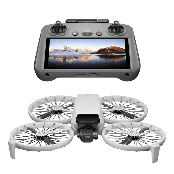 DJI Flip With RC 2 Screen Remote Controller, Follow Me Drone With 4K UHD Camera for Adults, Under 249 g, 3-Axis Gimbal Stabilization, 44000ft/13km Video Transmission, Palm Takeoff, 31-Min Flight Time