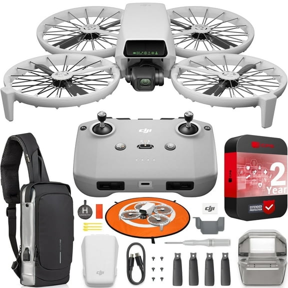 DJI Flip (RC-N3), Drone with 4K UHD Camera for Adults, Under 249 g, 3-Axis Gimbal Stabilization, Palm Takeoff, Auto Return, 31-Min Flight Time, Intelligent Flight Bundle with Deco Gear Accessories
