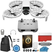 DJI Flip with RC-N3 Remote & | 4K UHD Camera Drone, Follow Me, Palm Takeoff, Under 249g, 128GB MicroSD, Backpack & Landing Pad Bundle