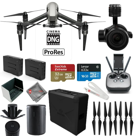 DJI Inspire 2 Premium Combo With Zenmuse X5S, CinemaDNG & Apple ProRes Licenses!! 2 BATTERY (TOTAL) BUNDLE