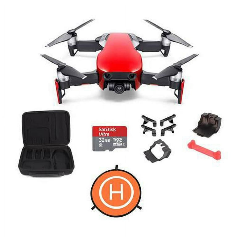 DJI MAVIC Air Flame Red - Bundle With 32 GB Micro HDSC Card, FS 