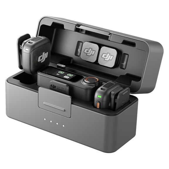 DJI Mic 3 (2 TX + 1 RX + Charging Case) Advanced Mini Wireless Microphone