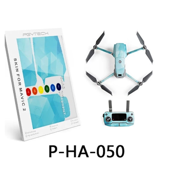 DJI Mavic 2 Drone Wrap Kit - Bigcan Full Body Skin Stickers for Arm Battery Remote Controller, 3M Film Vinyl Decal for Waterproof Protection and Custom Style