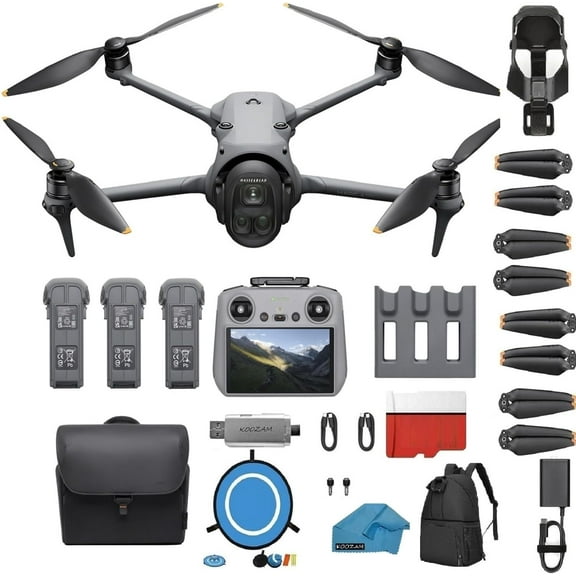 DJI Mavic 4 PRO Drone Fly More Combo 6K60 HDR, 100MP, 51-Min Max Flight Time, 18.6-Mile Range, ActiveTrack 360 Subject/Vehicle Tracking, Omnidirectional Avoidance Bundle with 128GB Memory, Backpack