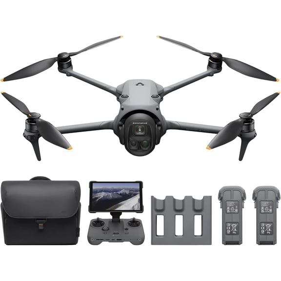 DJI Mavic 4 Pro 512GB Creator Combo | RC Pro 2, 100MP 4/3 CMOS Hasselblad Camera, 51-Min Flight Time, Three Batteries, Charging Hub, Nightscape Obstacle Sensing, Gray