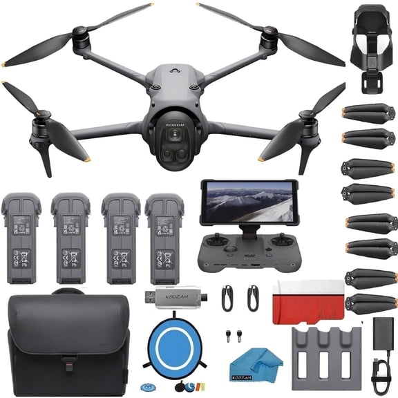 DJI Mavic 4 Pro 512GB Creator Combo with RC Pro 2 - Flagship Tri-Camera Drone, 100MP Hasselblad Camera, 4-Battery Bundle, Charging Hub, 128GB SD Card