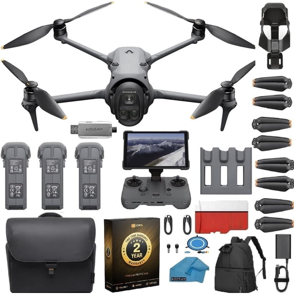DJI Mavic 4 Pro Creator Combo - Flagship Tri-Camera Drone with 100MP 4/3 CMOS Hasselblad Camera, RC Pro 2, 512GB Internal Storage, 51-Min Flight Time, 3 Batteries, 128GB SD, Backpack, 2-Year Warranty