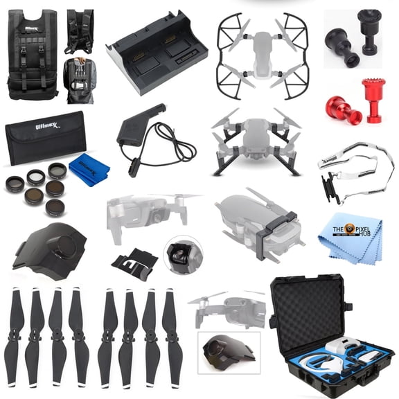 DJI Mavic Air Accessory Kit with Waterproof Case, Filter Kit, Charger, Props and More