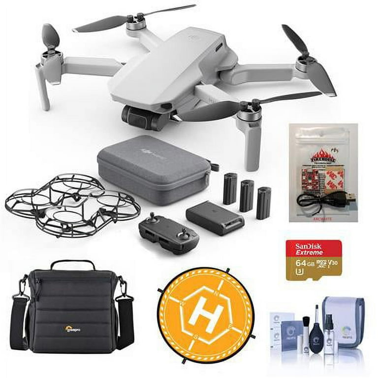 DJI Mavic Mini Fly More Combo Basic Kit With 64GB MicroSDXC Memory Card Firehouse Technology ARC White Strobe Foldable Landing Pad Lowepro Format Walmart