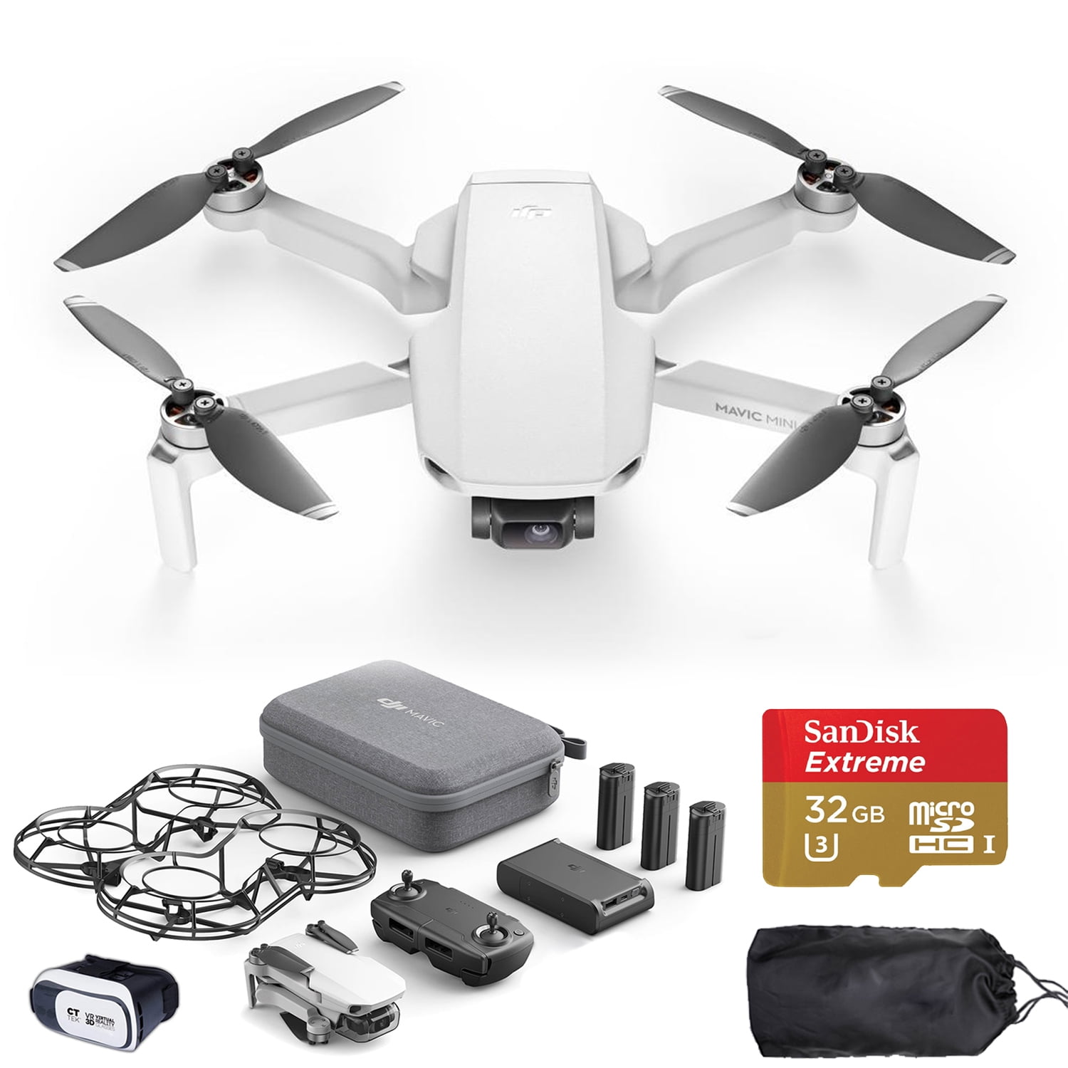 DJI Mavic Mini Fly More Combo with Extras - Ultimate Drone Bundle - White