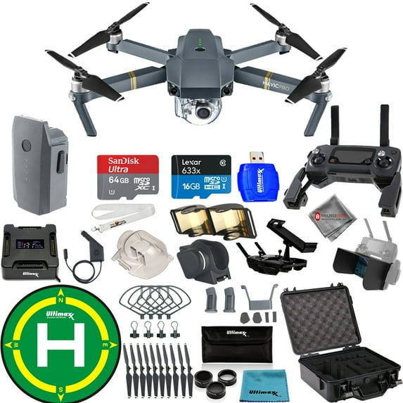 DJI Mavic Pro With 12MP / 4K Camera! EXTREME PRO ACCESSORY 1 BATTERY (TOTAL) BUNDLE