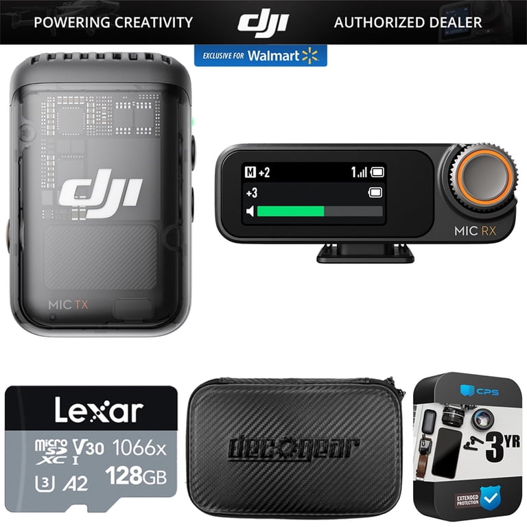DJI Mic 2 (1 TX + 1 RX) Wireless Microphone with Intelligent Noise