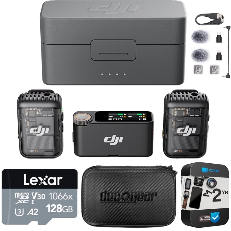 DJI Mic 2 All-in-one Wireless Microphone Bundle for Camera