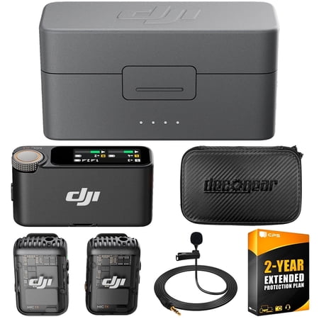 DJI Mic 2 All-In-One Wireless Microphone Bundle with 2 YR Warranty and Accessories