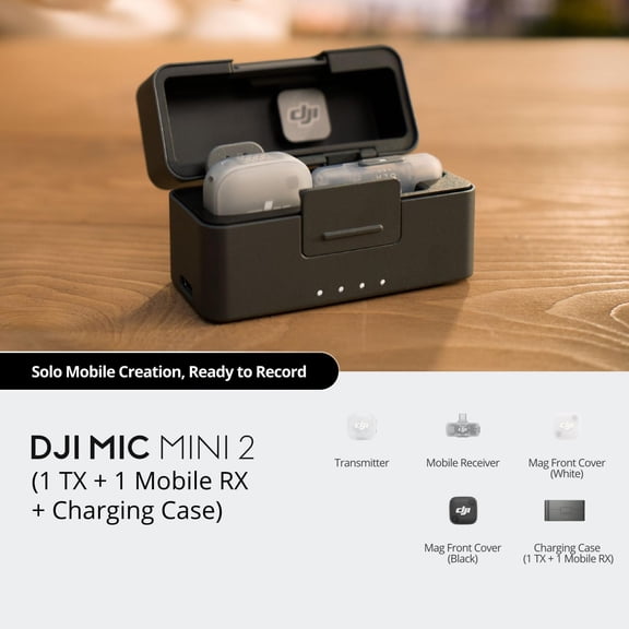 DJI Mic Mini 2 (1 TX + 1 Mobile RX + Charging Case) Wireless Lavalier Microphone