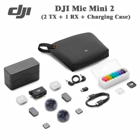DJI Mic Mini 2 (2 TX+1 RX+Charging Case) 48H Runtime Noise Cancelling Colourful
