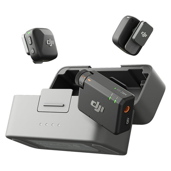 DJI Mic Mini 2.4GHz 2-Person Clip-On Digital Wireless Microphone System with Charging Case