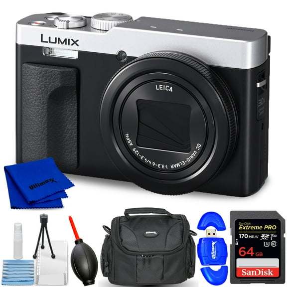 Panasonic TZ99/ZS99 Digital Camera (Silver) DC-TZ99E-S - 7PC Accessory Bundle