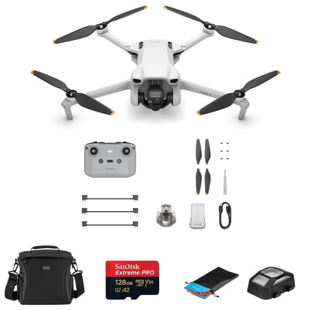 DJI Mini 3 4K Video Resolution Aerial Drone Bundle with Accessories Included