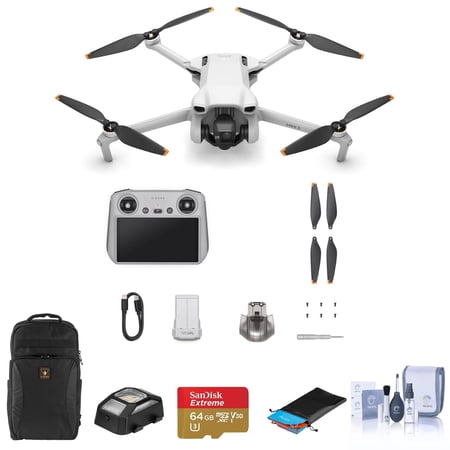 DJI Mini 3 4K Video Resolution Aerial Drone Bundle with Accessories Included