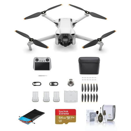 DJI Mini 3 4K Video Resolution Aerial Drone Bundle with Accessories Included