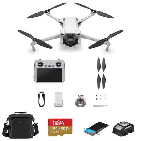DJI Mini 3 4K Video Resolution Aerial Drone Bundle with Accessories Included