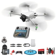 DJI Mini 3 with DJI RC Remote (CP.MA.00000587.01) Lightweight Foldable 4K Camera Quadcopter Bundle with 64GB Card, Backpack, Landing Pad & More