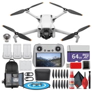 DJI Mini 3 with DJI RC Remote Fly More Combo CP.MA.00000613.01 Lightweight 4K Camera Quadcopter Bundle with 64GB Card, Backpack & Landing Pad