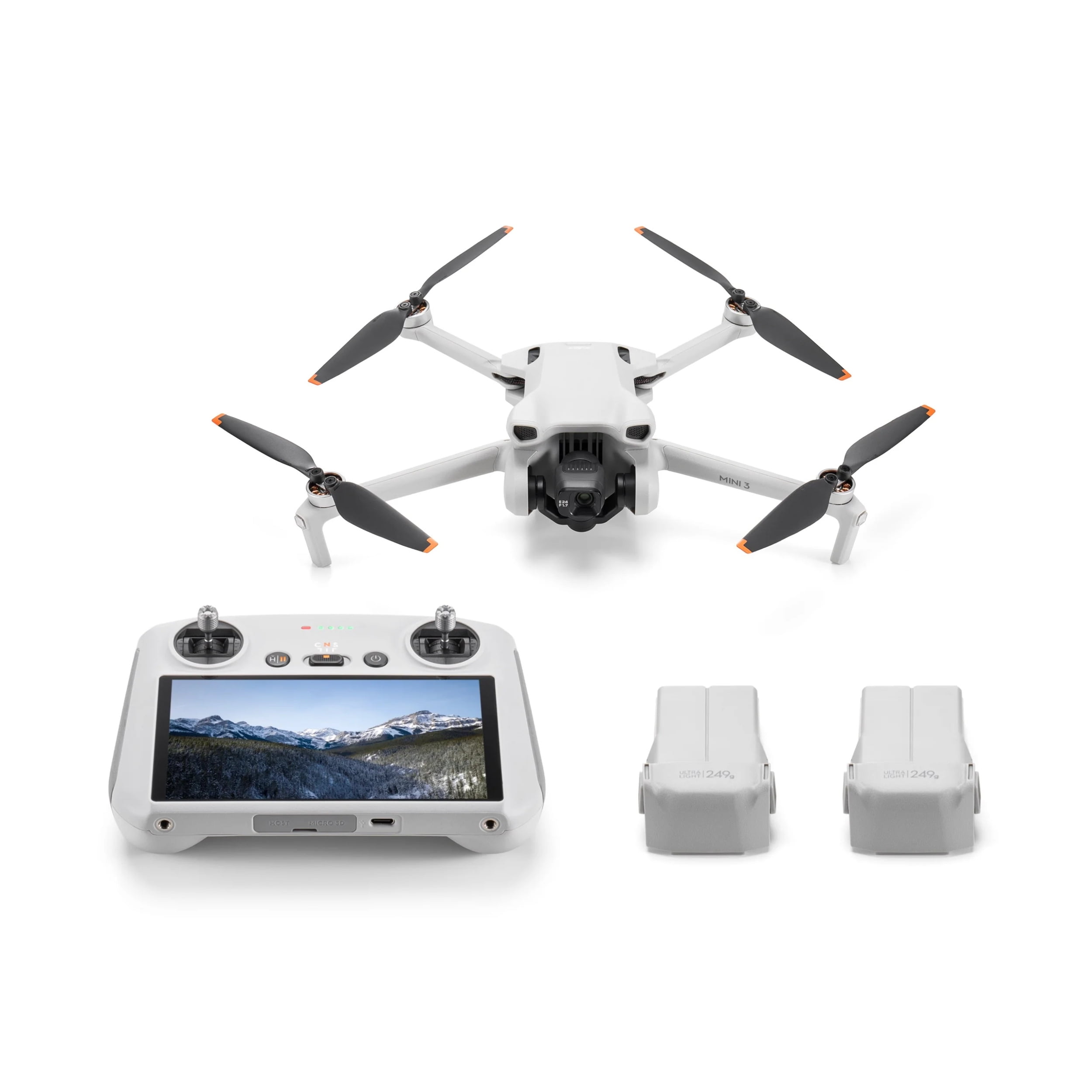DJI Mini 4 Pro Drone Fly More Combo, Bundle with Claw Lanyard Mounting  System, Landing Pad and Strobe Light