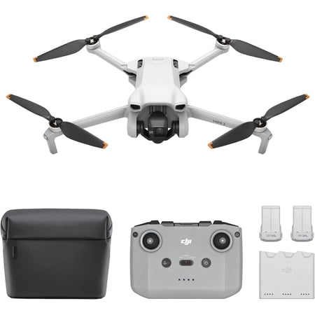 Restored DJI Mini 3 Fly More Combo - Lightweight and Foldable Mini Camera Drone with 4K HDR Video, 38-min Flight Time, True Vertical Shooting, and Intelligent Features (Refurbished)