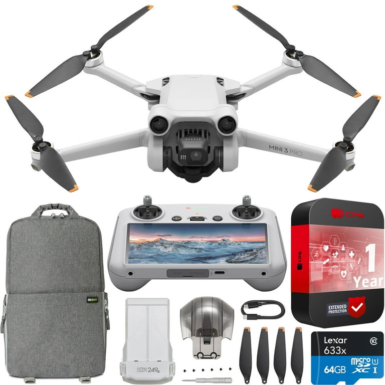 DJI Mini 3 Pro Drone, 4K Video, 48MP Photo, 34min Flight, RC-N1