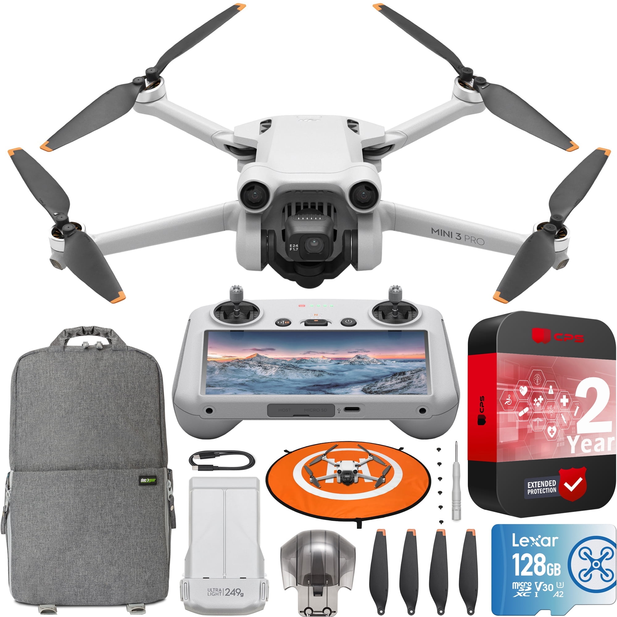 DJI Mini 3 Pro Drone, 4K/60fps Video, 48MP, 34min Flight, RC
