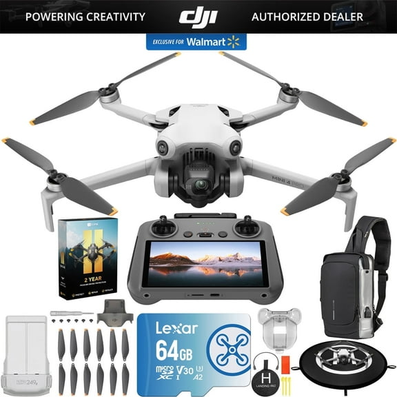 DJI Mini 4 Pro 4K/60fps HDR Video Folding Drone RC 2 Remote Controller