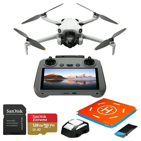 DJI Mini 4 Pro 4K Video Resolution Aerial Drone Bundle with Accessories Included