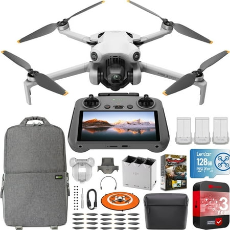 DJI Mini 4 Pro 4K Video Resolution Aerial Drone Bundle with Accessories Included