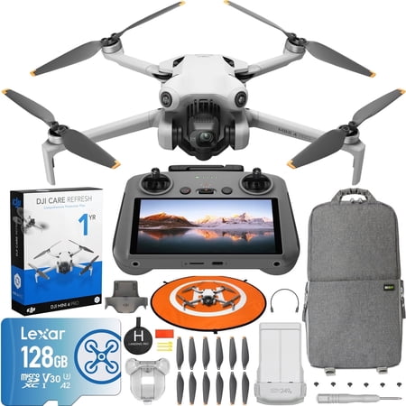 DJI Mini 4 Pro 4K Video Resolution Aerial Drone Bundle