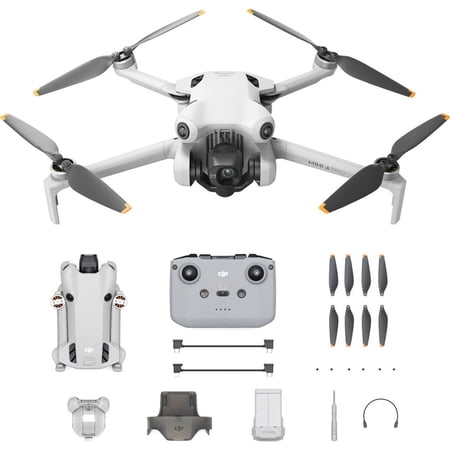 Open Box DJI Mini 4 Pro (DJI RC-N2), Folding Mini-Drone with 4K HDR Video Camera for Adults, Under 249 g, 34 Mins Flight Time, 20 km Max Video Transmission Distance, Omnidirectional Vision Sensing - (