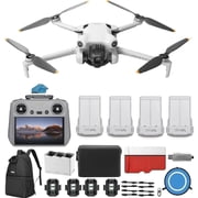 DJI Mini 4 Pro Drone Fly More Combo with RC 2 Controller With Screen Folding Drone with 4K Video, Under 249g, Vision Sensing 4 Batteries Bundle with 128GB Memory Card, + Pilot Kit