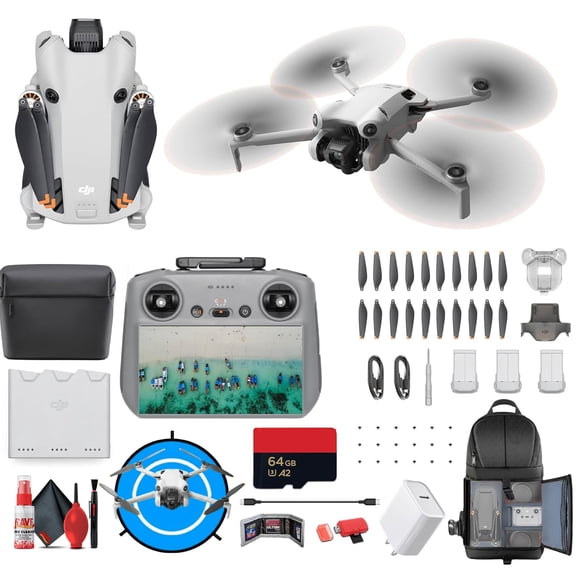 DJI Mini 4 Pro Drone Fly More Combo Plus with RC 2 Controller Accessory Bundle