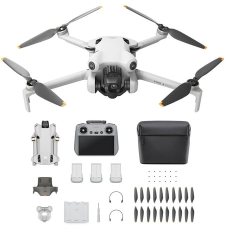 DJI - Mini 4 Pro Fly More Combo Plus Drone and RC 2 Remote Control with Built-in Screen - Gray