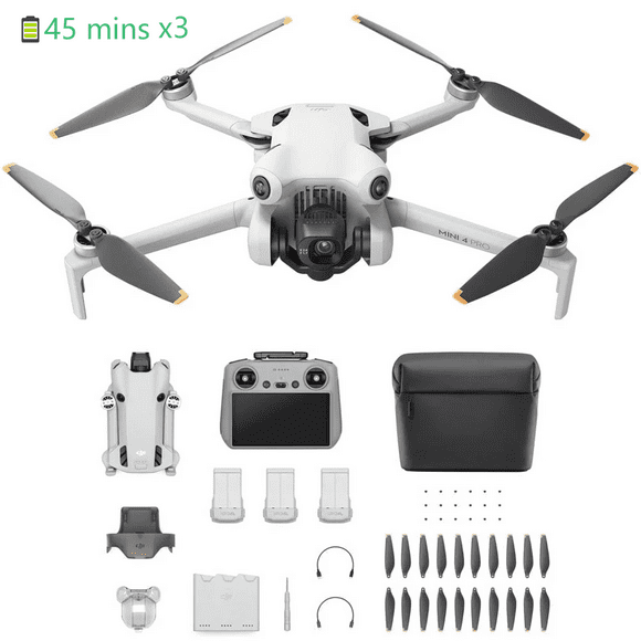 DJI Mini 4 Pro Fly More Combo Plus Drone with RC2 + 3 Batteries