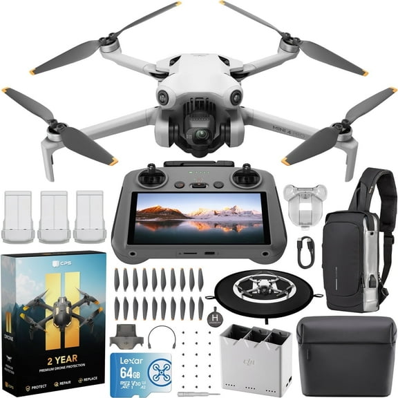 DJI Mini 4 Pro Fly More Combo Plus (White) - 4K Drone with Extended Warranty & Accessories