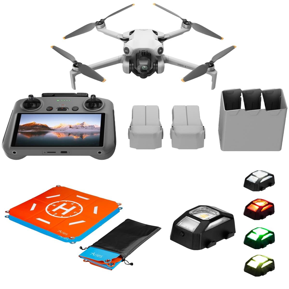 DJI Mini 4 Pro Fly More Combo Plus with Landing Pad and Strobe Light